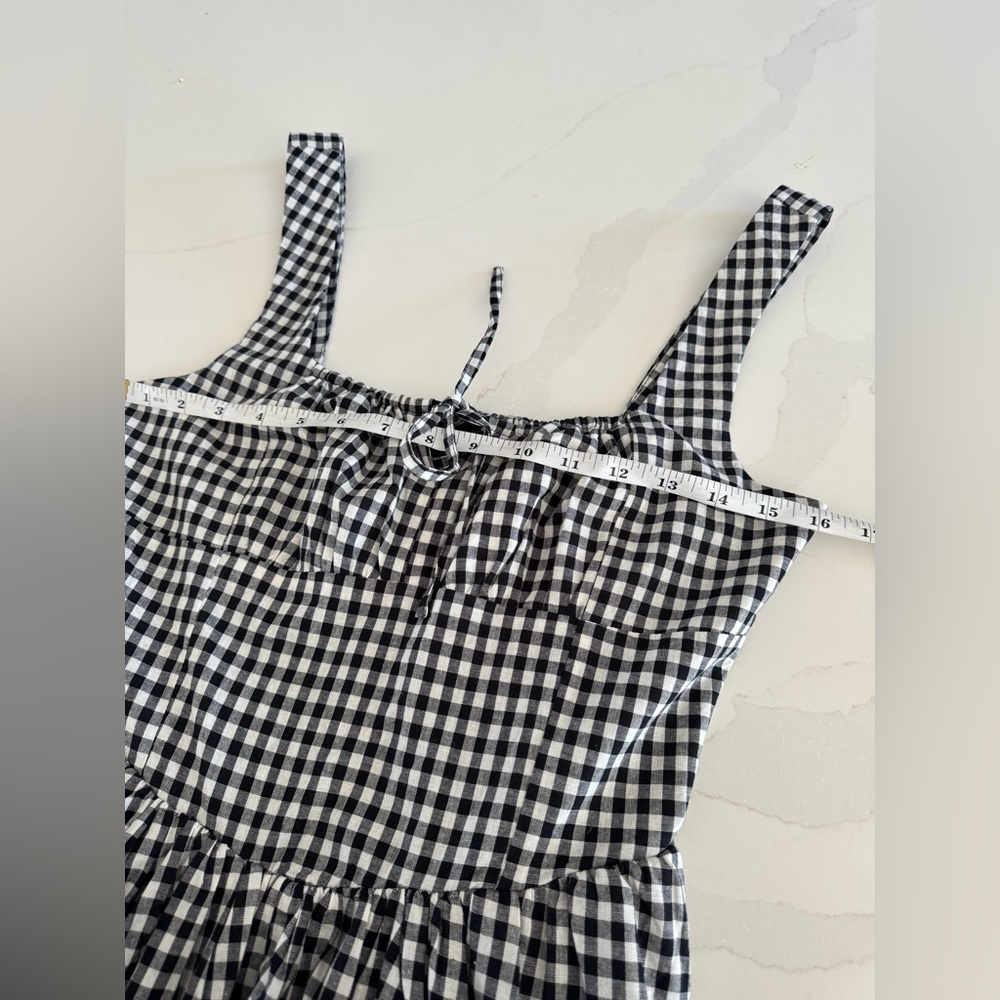 Avec Les Filles Gingham Ruched Midi Dress Sz 8 NWT - Picture 10 of 11